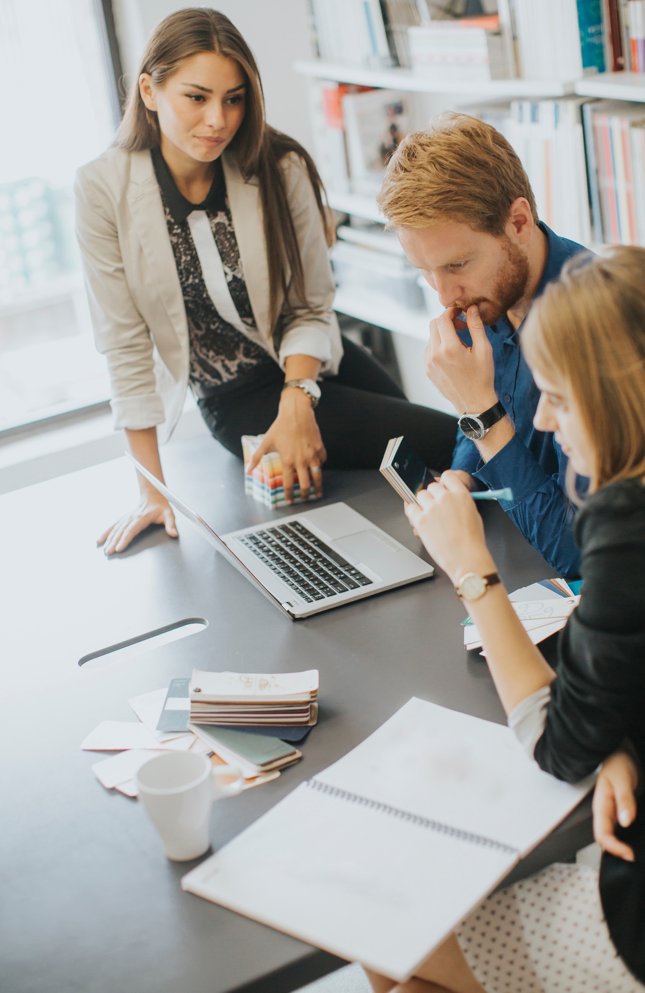 Business people discussing a strategy and working together in office